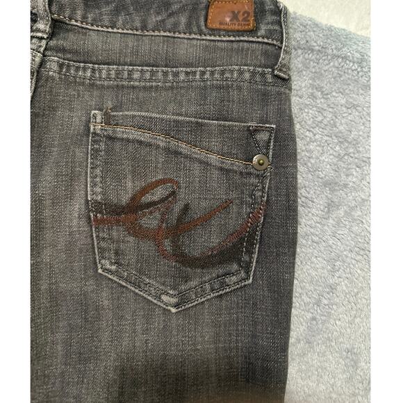 Women’s X2 Skinny W01 Ultra low rise skinny leg size 2 Long gray quality denim - Picture 9 of 12